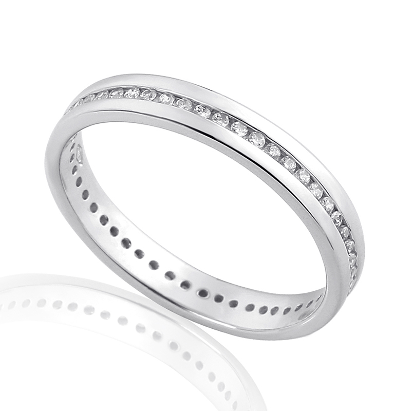 Full Eternity Ring White Gold 18 Carats - 0878623