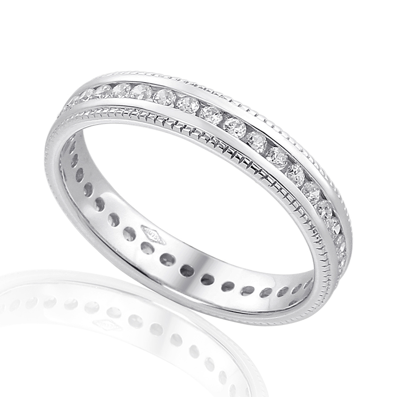 Full Eternity Ring White Gold 18 Carats - 0901570