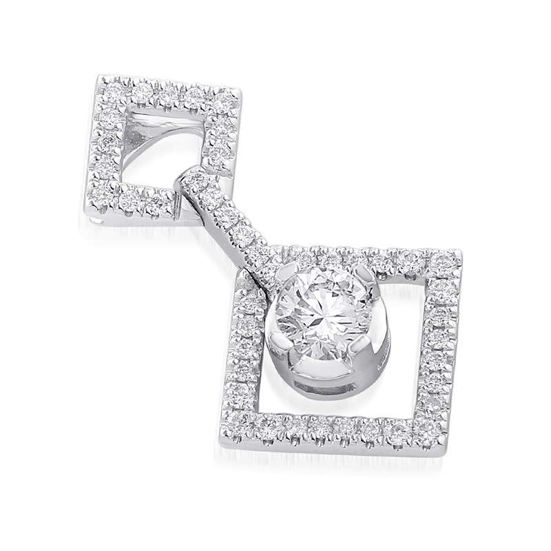 Semi Mounts Pendant White Gold 18 Carats - 0913236