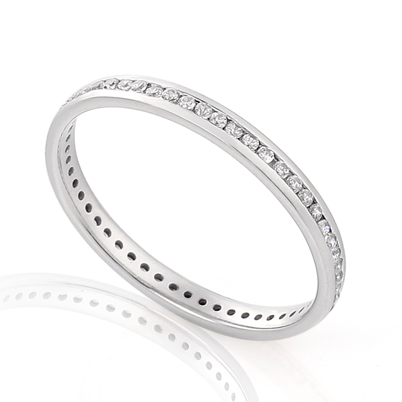 Volledig Gezette Trouwringen Ring Wit Goud 18 Karaat - 0936329