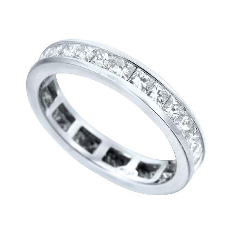 Full Eternity Ring White Gold 18 Carats - 536017