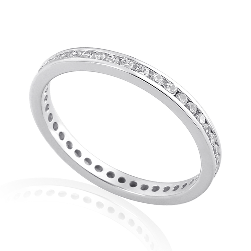 Alliances Tour Complet
 Bague Or Blanc 18 Carats - 574018