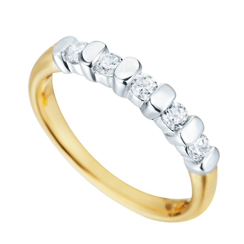 Half Eternity Ring White Gold 18 Carats - 599417