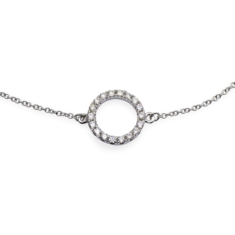 Solitaires Bracelet Or Blanc 18 Carats - BR0094D