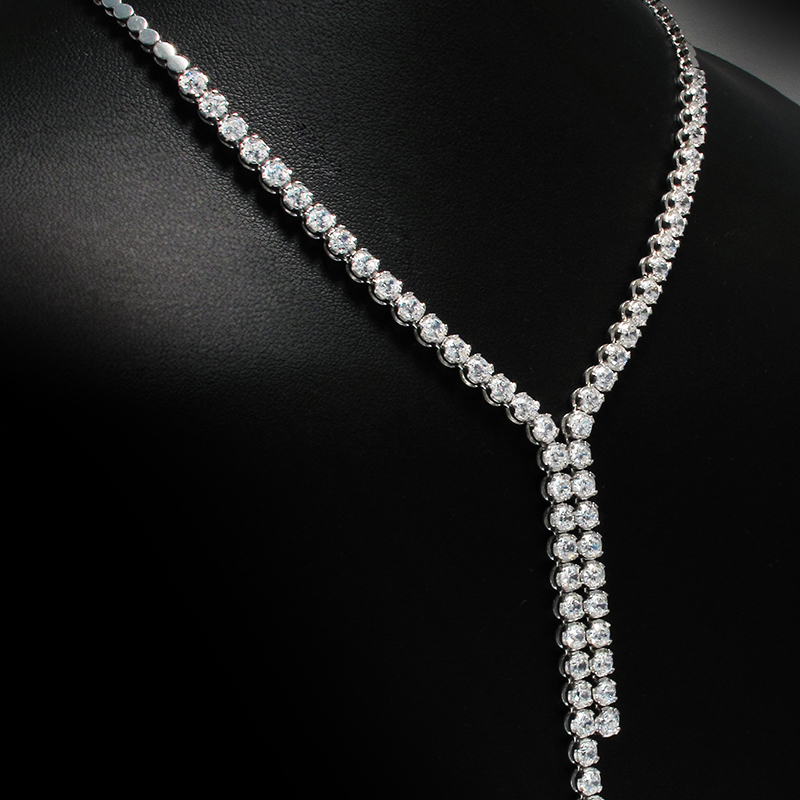 Semi Mounts Necklace White Gold 18 Carats - NCL003
